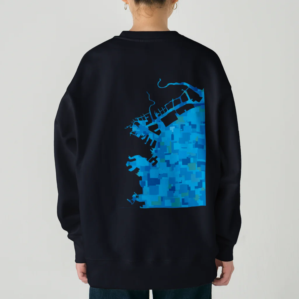 cuuyabowの横浜港　モザイクブルー Heavyweight Crew Neck Sweatshirt