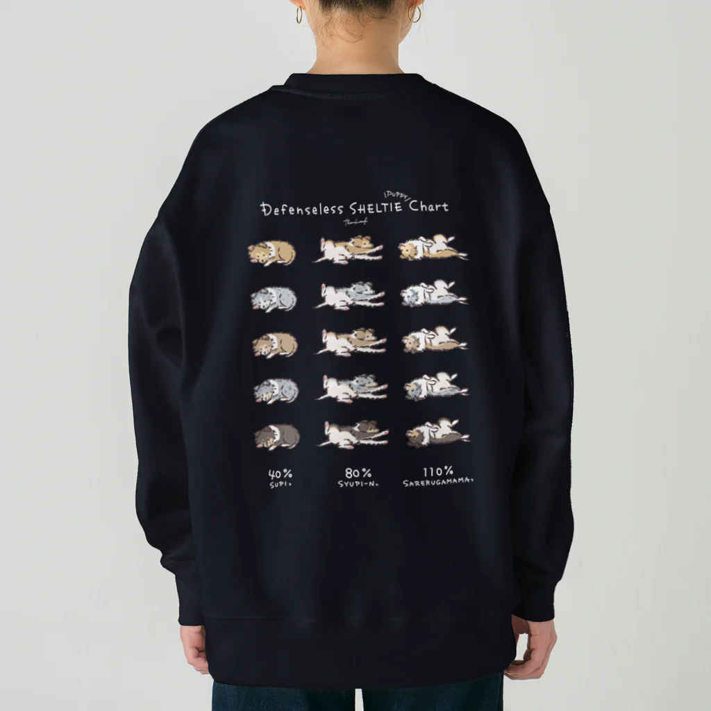 BowWoof Shopの【濃カラー】こいぬシェルティ無防備 Heavyweight Crew Neck Sweatshirt