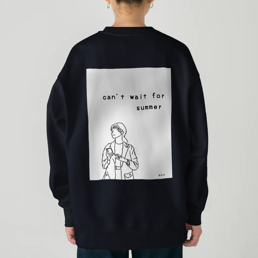 ©️みるのcan't wait for summer Heavyweight Crew Neck Sweatshirt