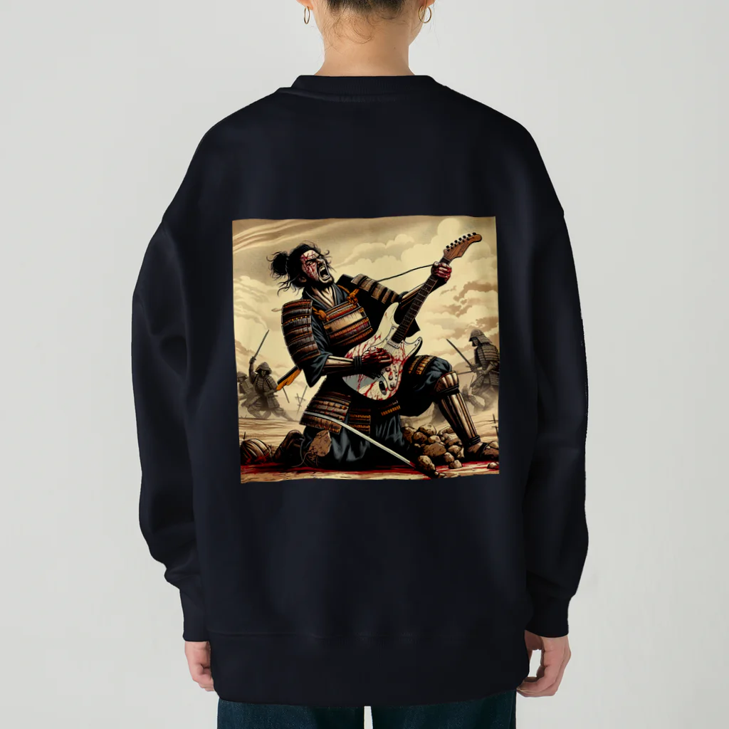 EnergyLinkの戦場の侍ギタリスト Heavyweight Crew Neck Sweatshirt