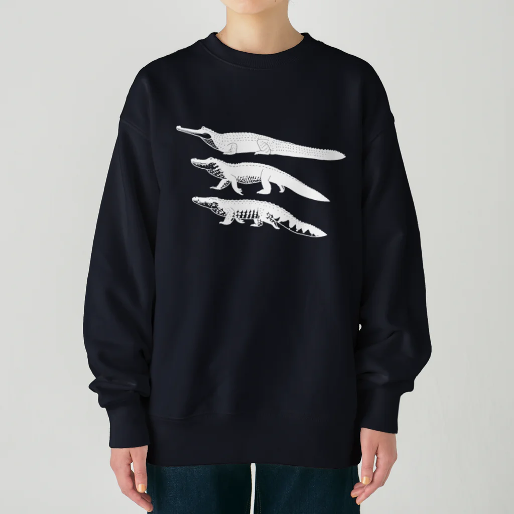 segasworksのワニワニワニさん（白） Heavyweight Crew Neck Sweatshirt