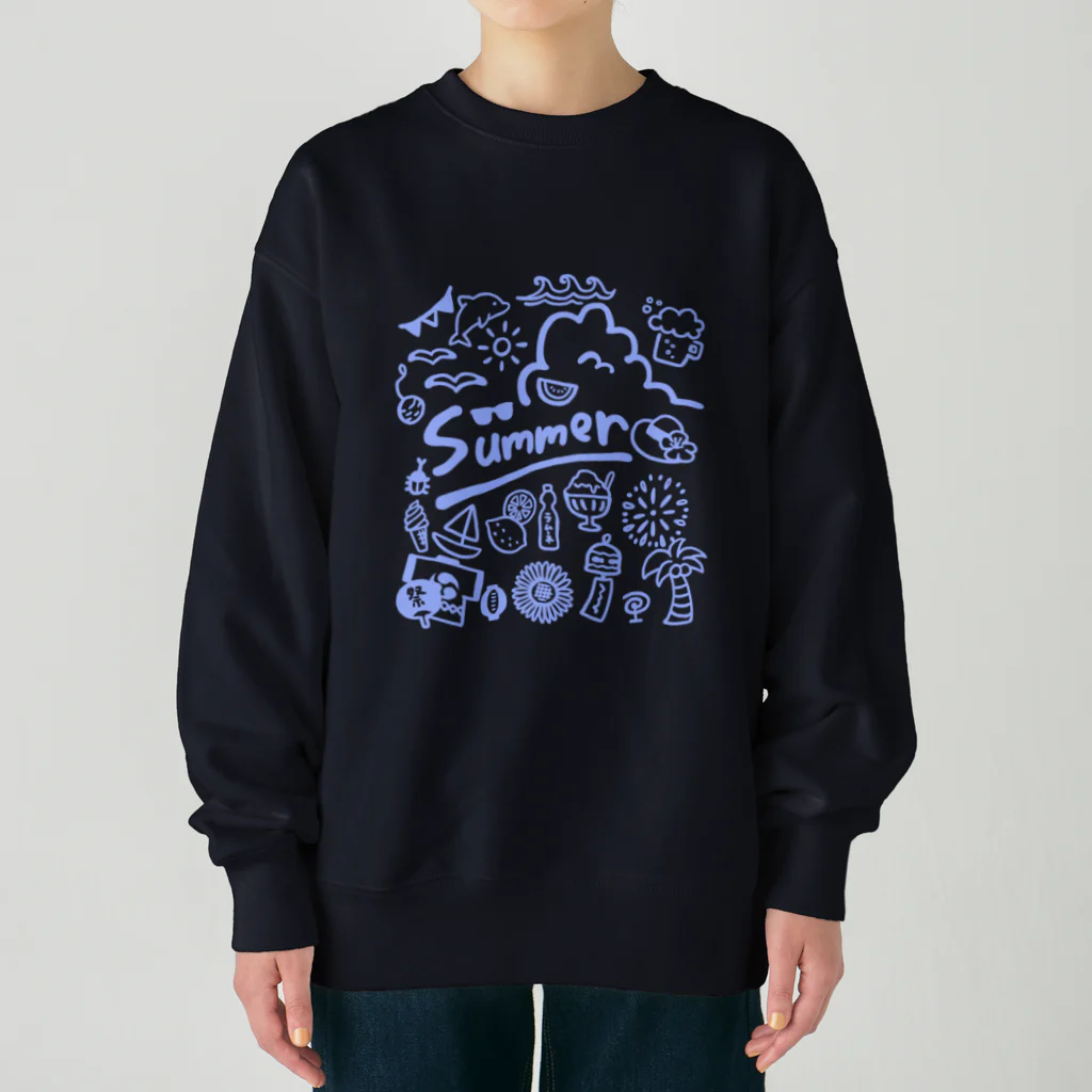 Andiamoの夏コレ（紫） Heavyweight Crew Neck Sweatshirt