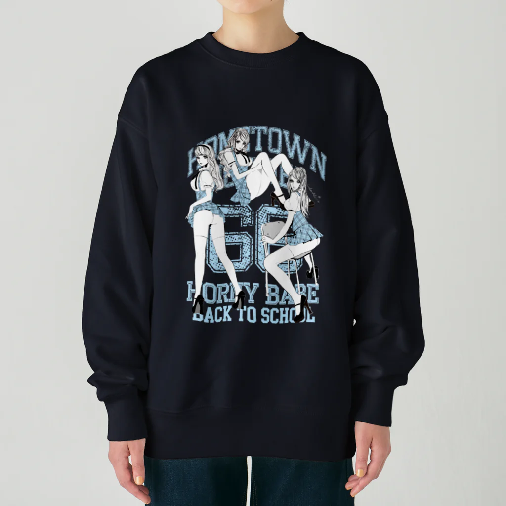 loveclonesのNAUGHTY SCHOOLGIRLS 0560 B柄 Heavyweight Crew Neck Sweatshirt