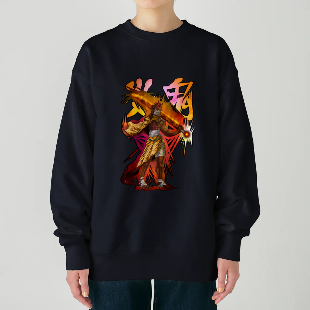 フレ末屋の炎鬼 Heavyweight Crew Neck Sweatshirt