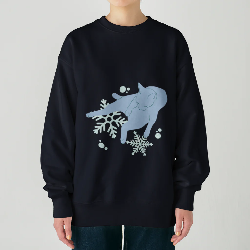 ねこや Ryoko -猫屋 りょうこ-のねこ　澄みわたる Heavyweight Crew Neck Sweatshirt