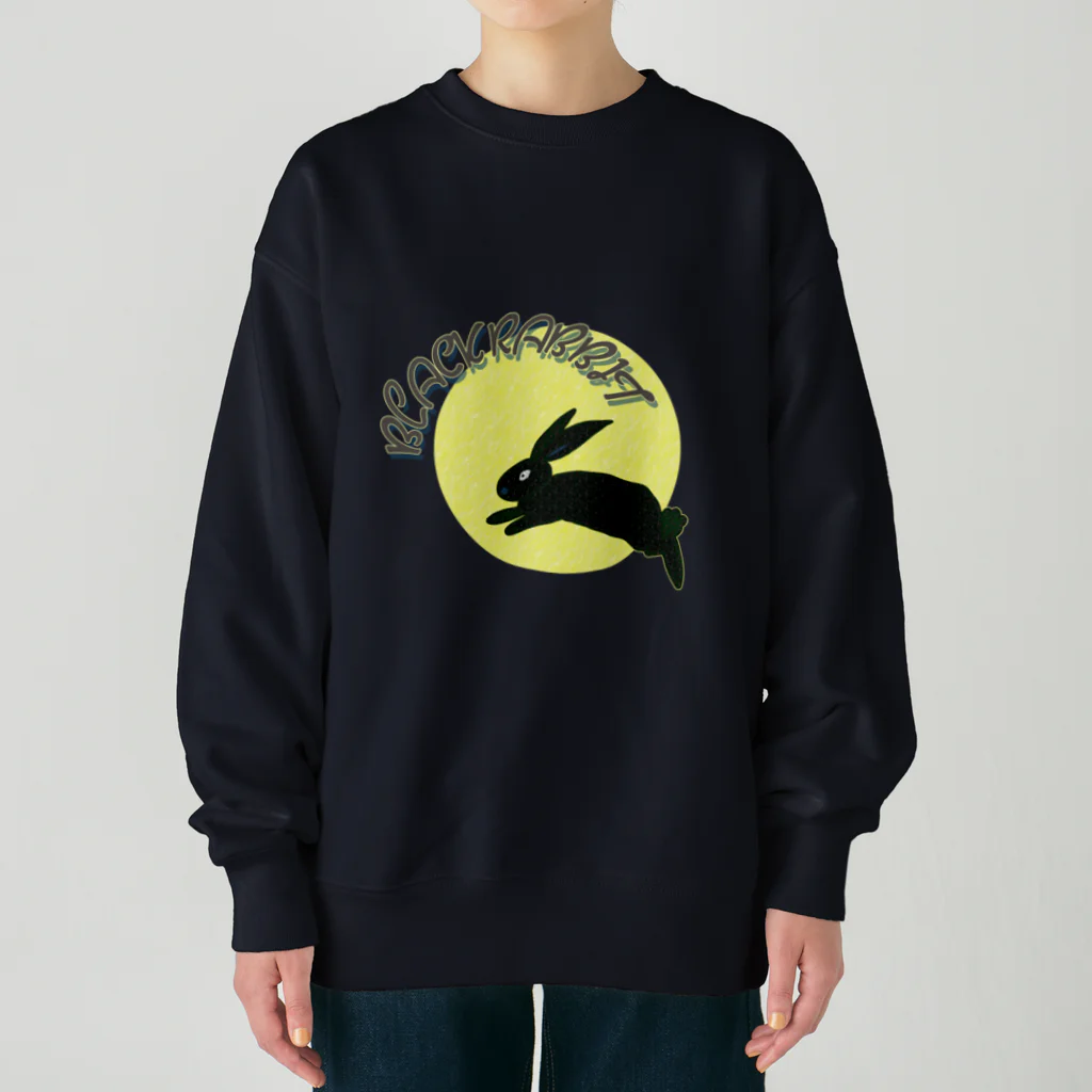 MZグラフィックスのうさぎ年　2023　ブラック・ラビット Heavyweight Crew Neck Sweatshirt