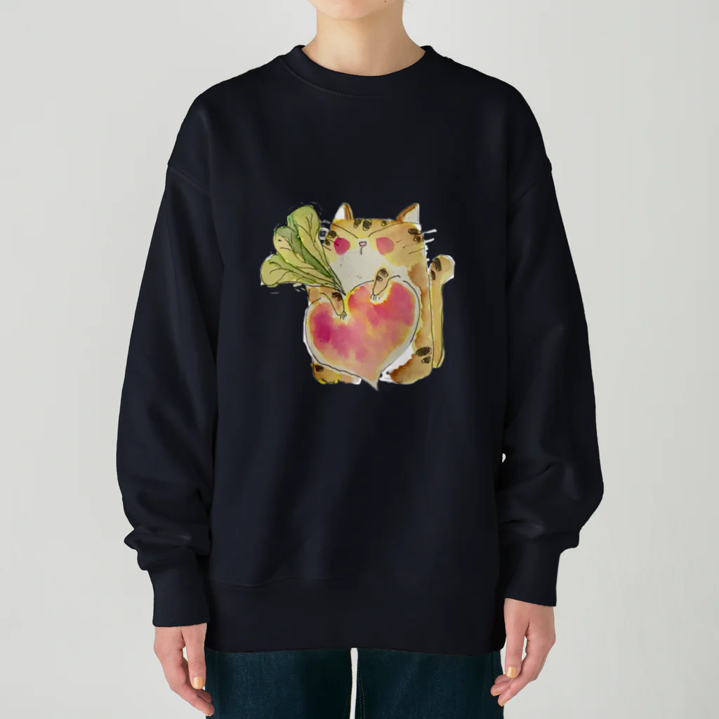 みゆ左衛門の茶トラの茶太郎    冬 Heavyweight Crew Neck Sweatshirt