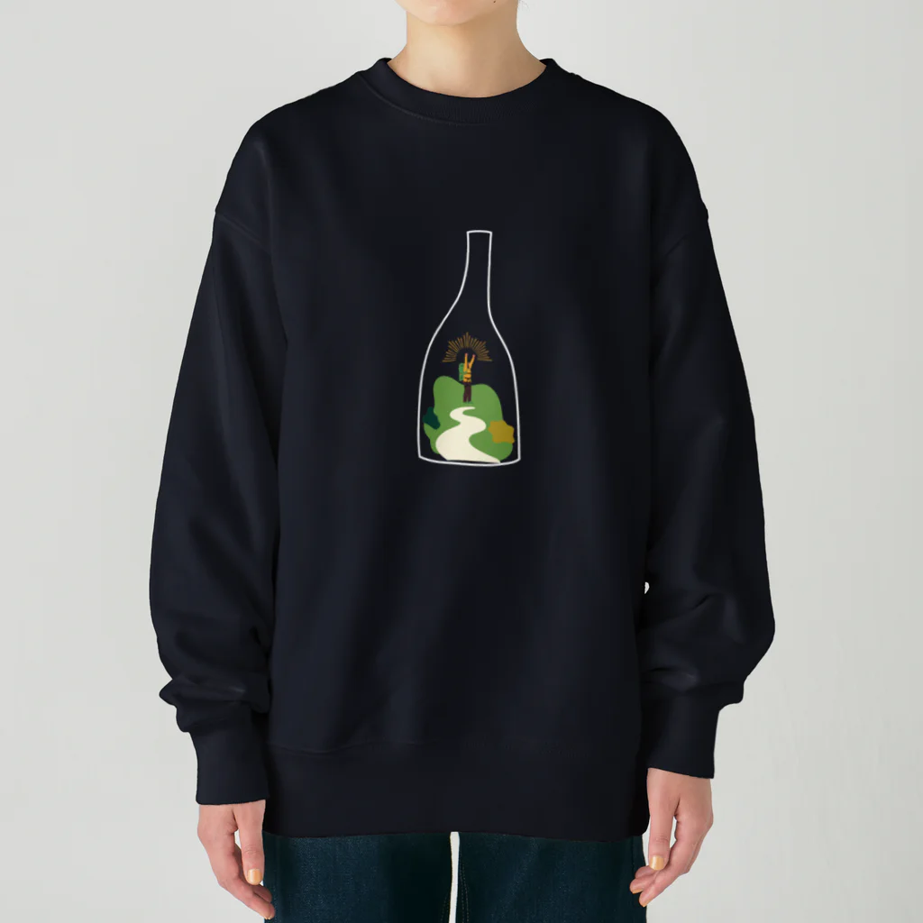 It's a small world_Haggyの苔テラリウム（登山） Heavyweight Crew Neck Sweatshirt