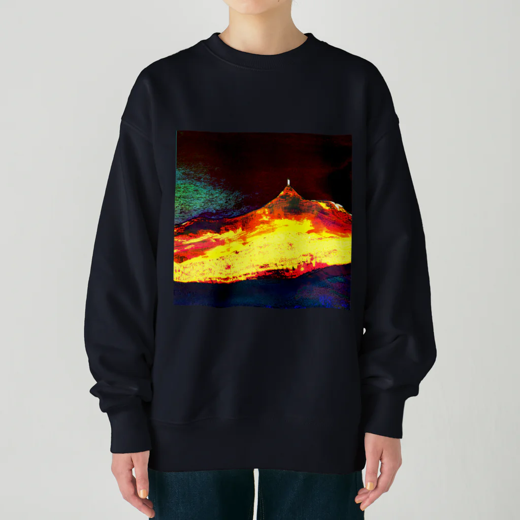 水草の火口の夜 Heavyweight Crew Neck Sweatshirt