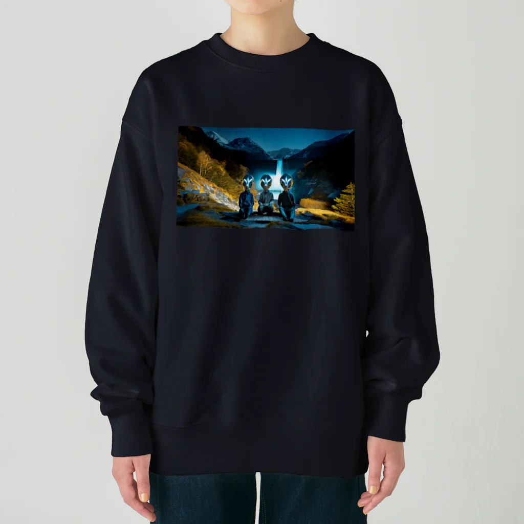 suyaの祖母祖父孫の初！地球！お忍び旅行 Heavyweight Crew Neck Sweatshirt