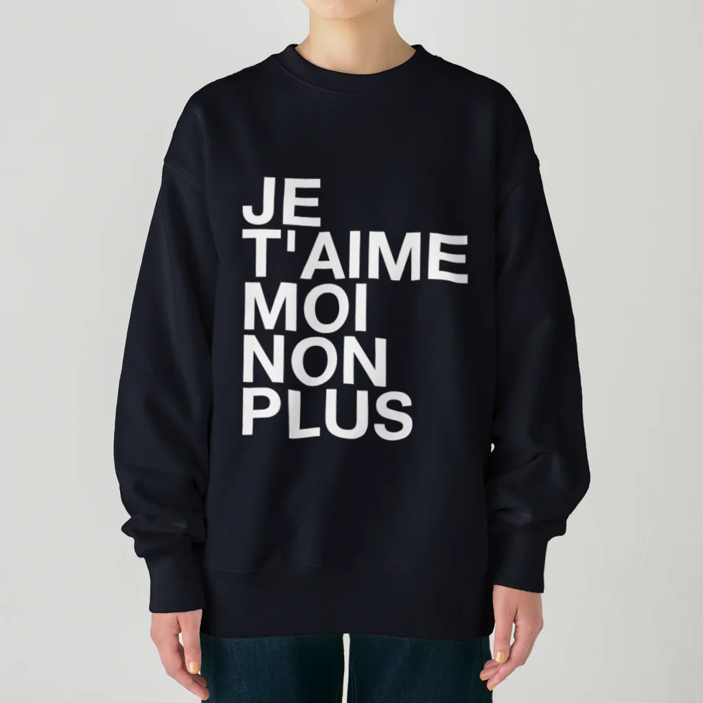 TATEYAMAのJE T'AIME MOI NON PLUS (blanc) Heavyweight Crew Neck Sweatshirt