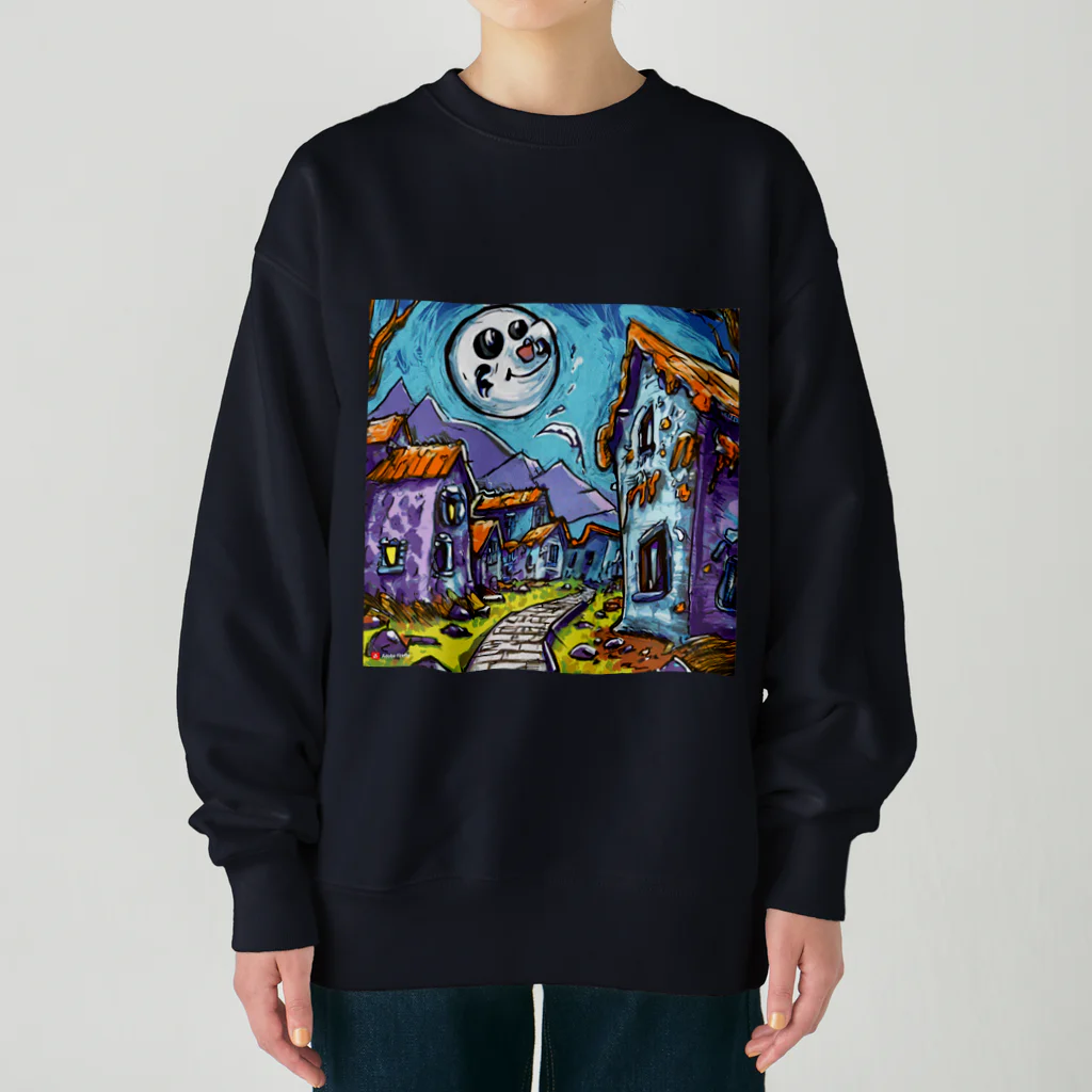 Paonのズーのゾンビくんの町 Heavyweight Crew Neck Sweatshirt