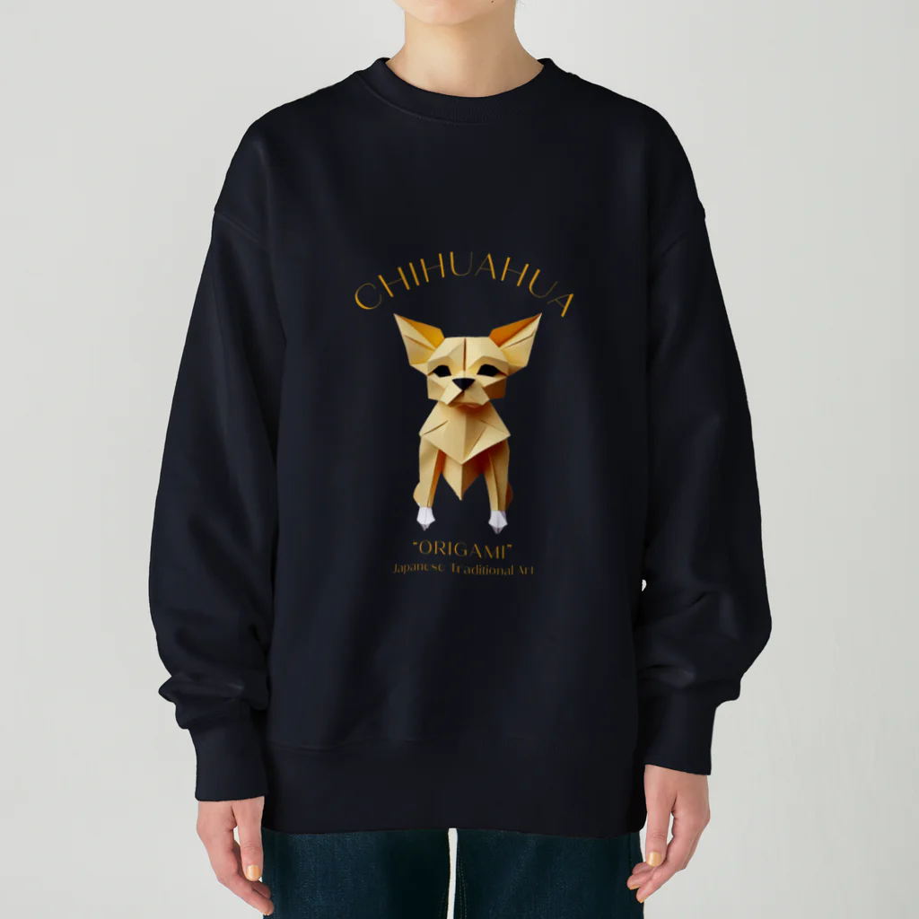 totesbags_n_t-shiirtsn_second（トーツバッグス＆ティーシャッツン_セカンド））のおりがみチワワ Heavyweight Crew Neck Sweatshirt