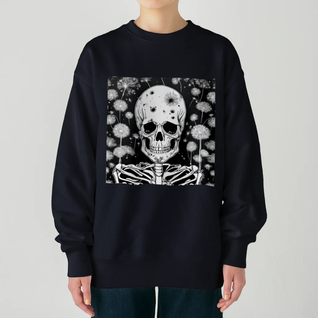 かるるんショップの骸骨紳士シリーズ　微笑 Heavyweight Crew Neck Sweatshirt