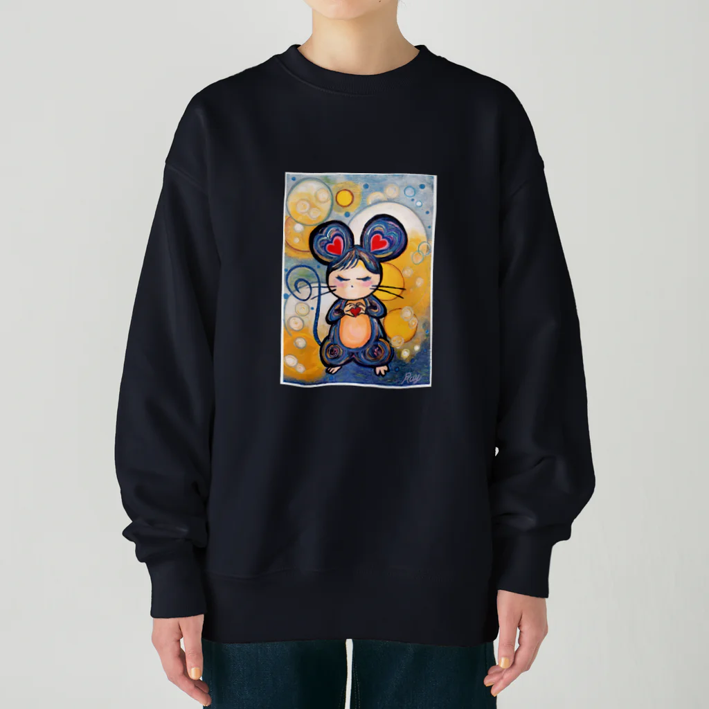 Ray_Webの願いを叶えマウス Heavyweight Crew Neck Sweatshirt