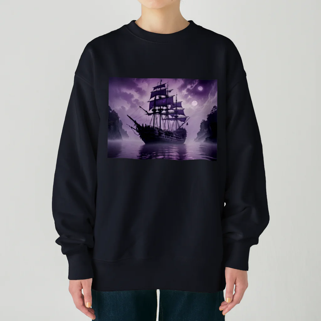 思い立ったが吉日の幽霊船 Heavyweight Crew Neck Sweatshirt