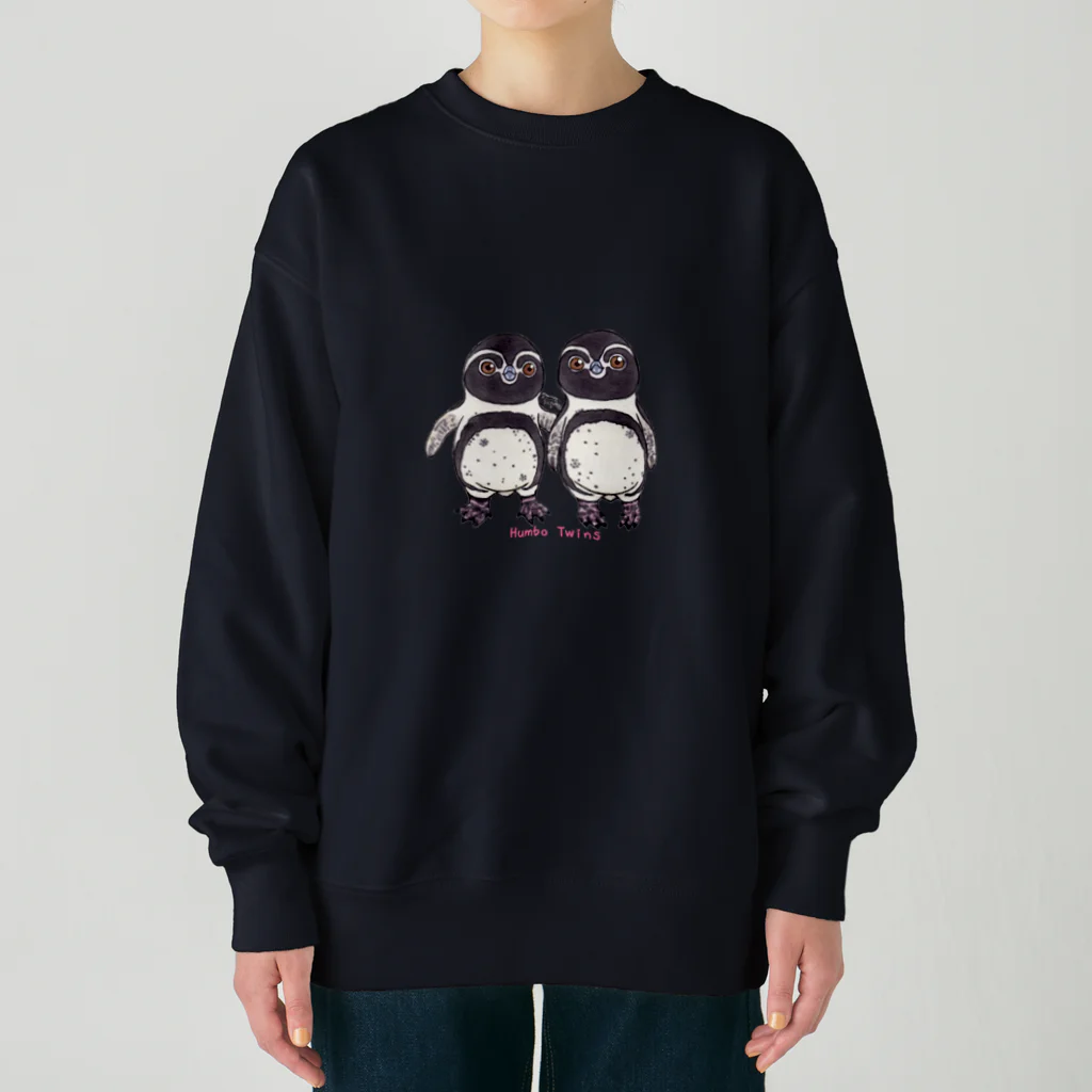 ヤママユ(ヤママユ・ペンギイナ)のふたごのフンボルトペンギン Heavyweight Crew Neck Sweatshirt