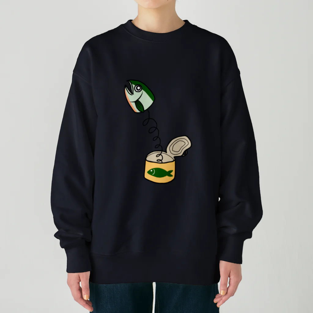 日々好日屋2号店のびっくり鯖缶 Heavyweight Crew Neck Sweatshirt