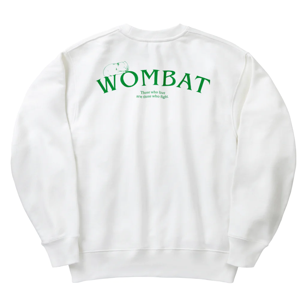 WOMBAT LOVERS CLUBのゴーゴーウォンバット(表裏プリント) Heavyweight Crew Neck Sweatshirt
