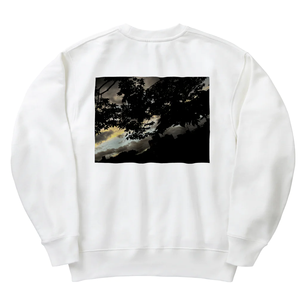 softihhardの京都　鴨川の夕暮れ Heavyweight Crew Neck Sweatshirt