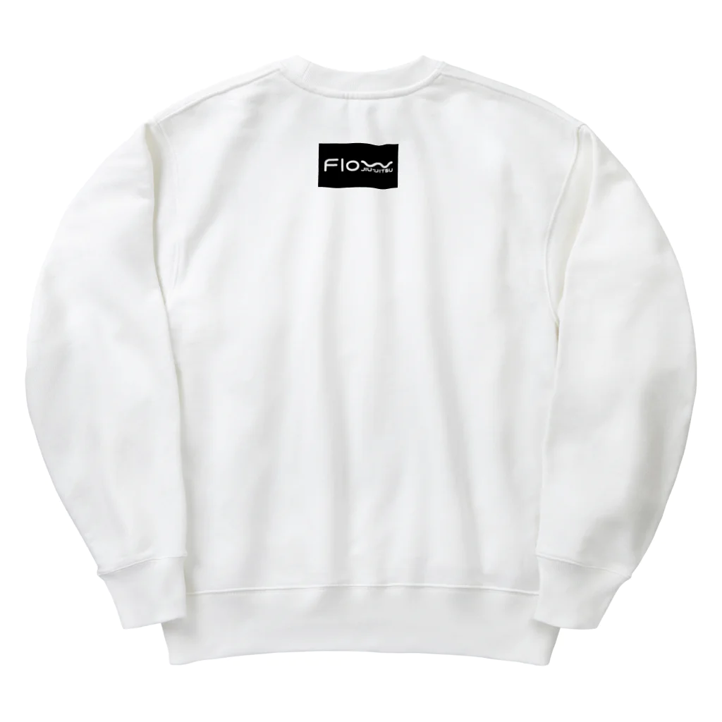 フロー柔術ネットショップのフロー柔術黒長方形ロゴ Heavyweight Crew Neck Sweatshirt