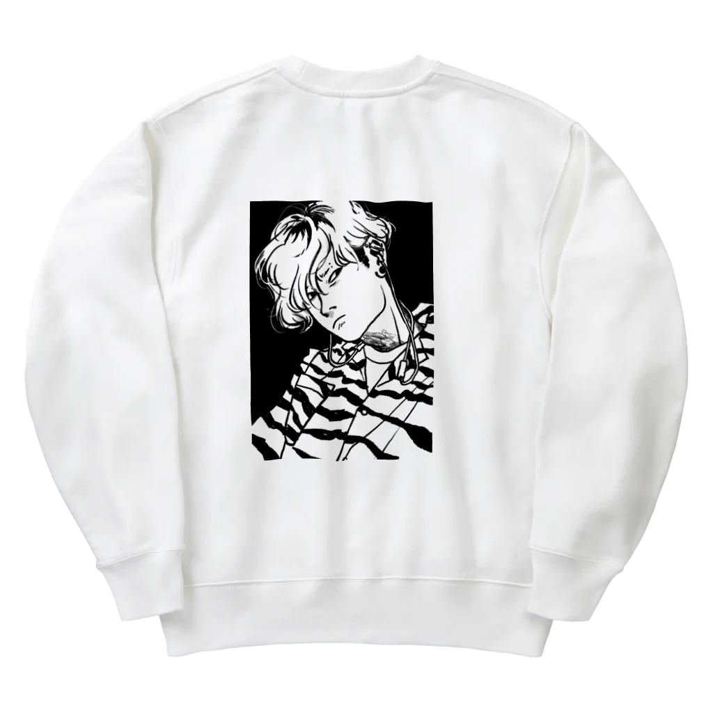 fox fox foxのKちゃん睨み Heavyweight Crew Neck Sweatshirt