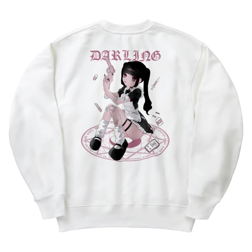 かやましその今行くねダーリン♡ PINK Heavyweight Crew Neck Sweatshirt