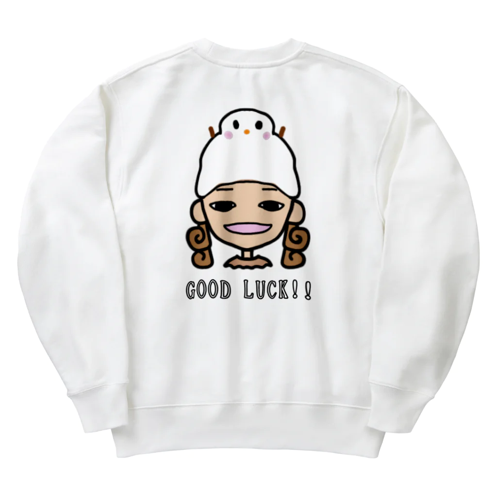 HappybirthdayのGOOD LUCK!! ゆきちゃん  Heavyweight Crew Neck Sweatshirt