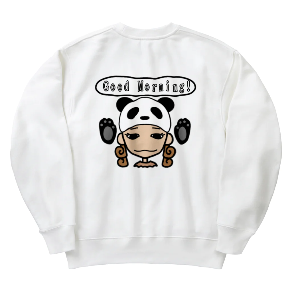 Happybirthdayのパンダの帽子 ささこちゃん Heavyweight Crew Neck Sweatshirt