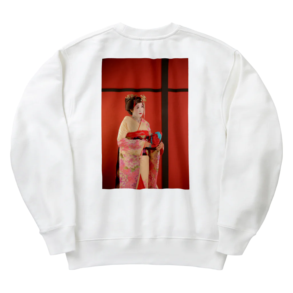 舞妓グッズ専門店『オツボネーズ』のあやこねえさん（ワンポイント） Heavyweight Crew Neck Sweatshirt