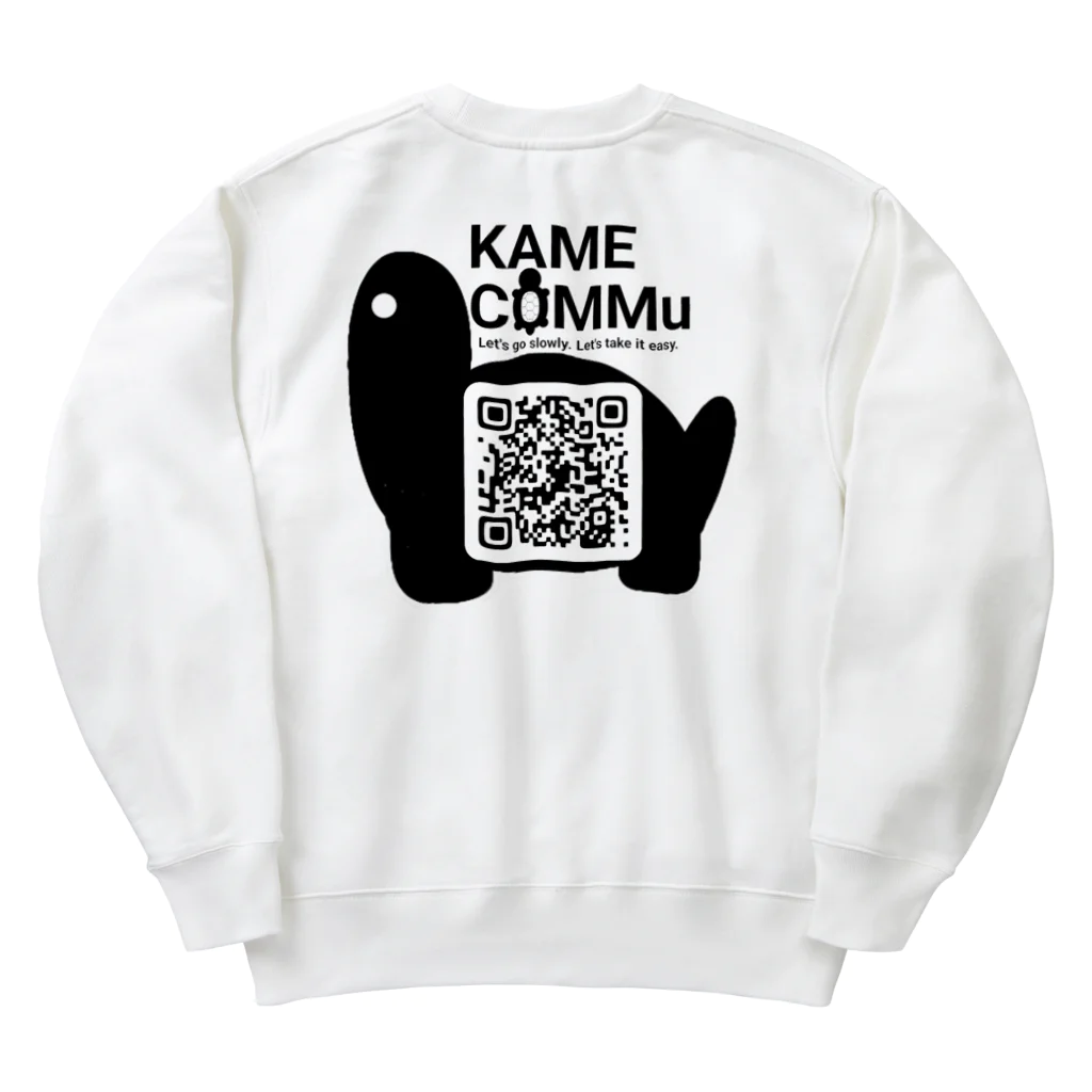 かめこみゅストアのKAME COMMuロゴ(背面QRコード付) Heavyweight Crew Neck Sweatshirt