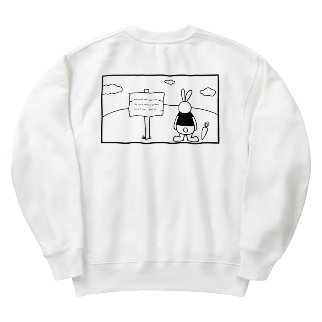 miomioのうさぎ　バックプリント　ブラック Heavyweight Crew Neck Sweatshirt