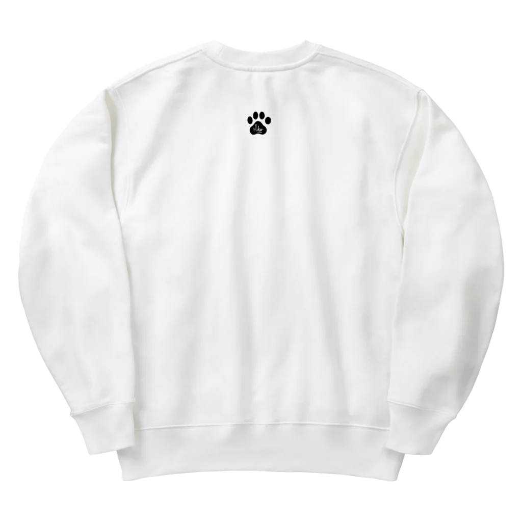 Mahiroshka まひろ朱夏 絵と音楽のPeaceful Cats おやすみ Heavyweight Crew Neck Sweatshirt