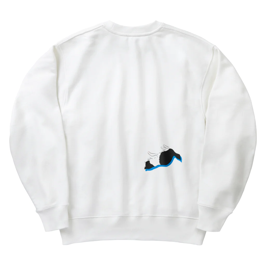 うらめし屋　の猫が落ちてる Heavyweight Crew Neck Sweatshirt