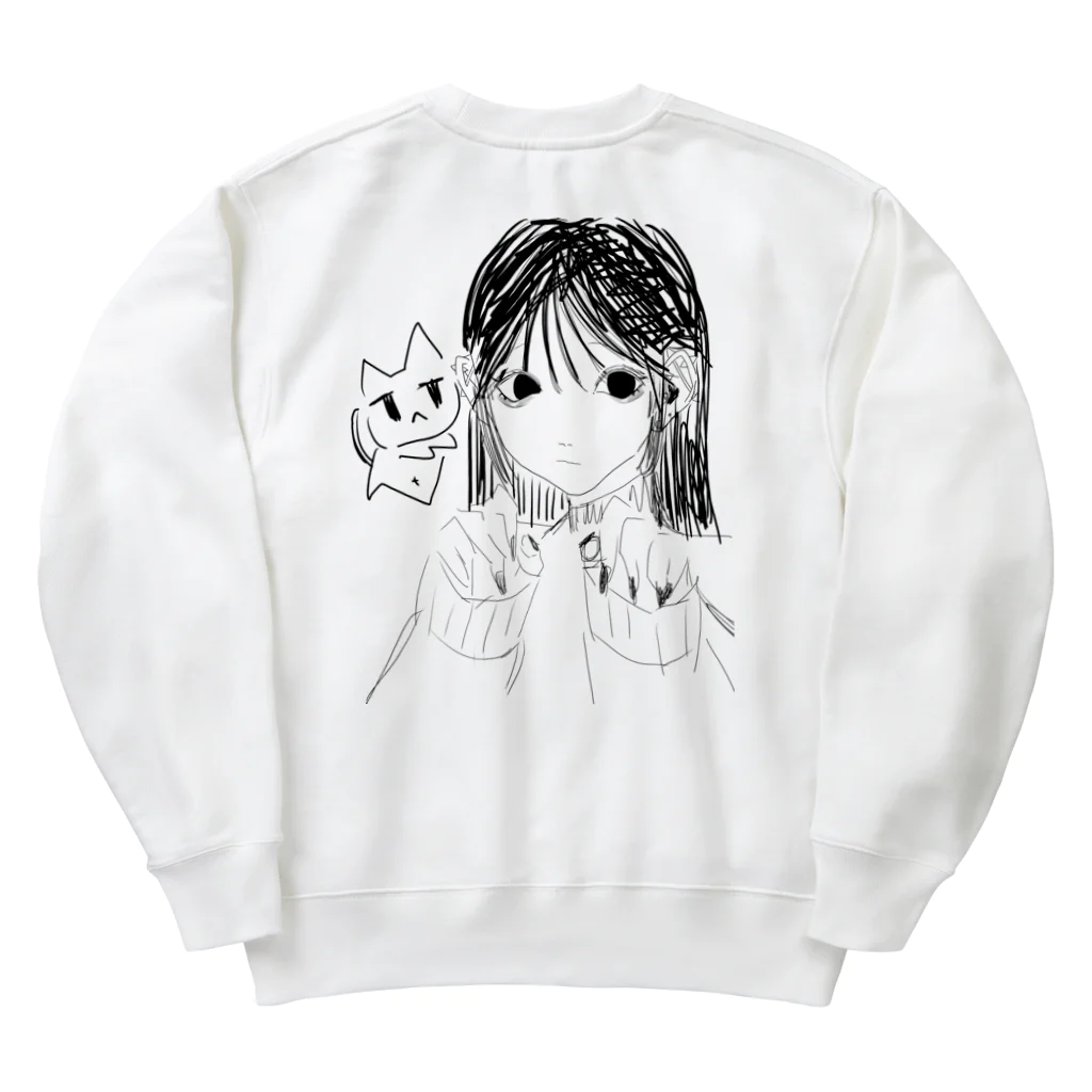 さきいかの小屋のネイルチップ女 Heavyweight Crew Neck Sweatshirt