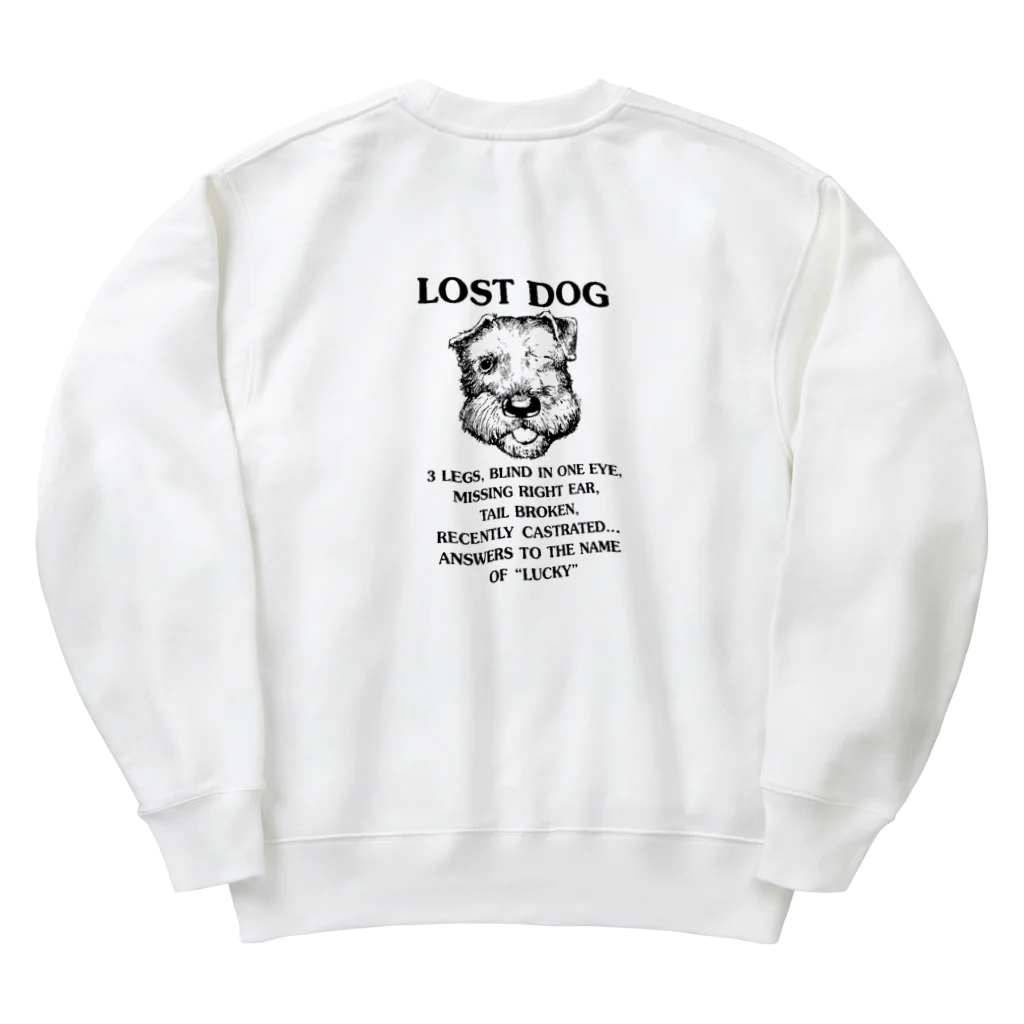 Tivitasoのまよい犬ラッキー Heavyweight Crew Neck Sweatshirt