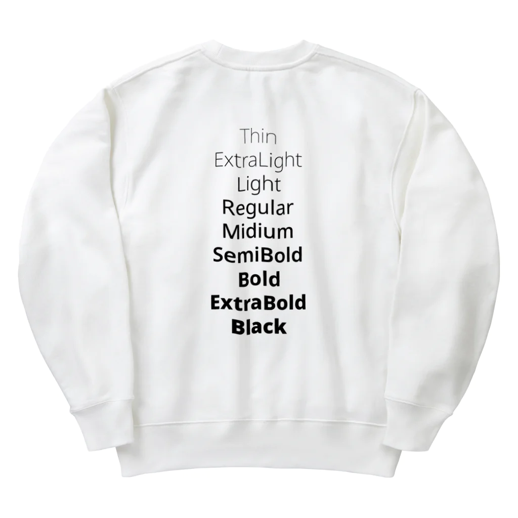 Two Dimensions BarCodeのFont Weight Heavyweight Crew Neck Sweatshirt