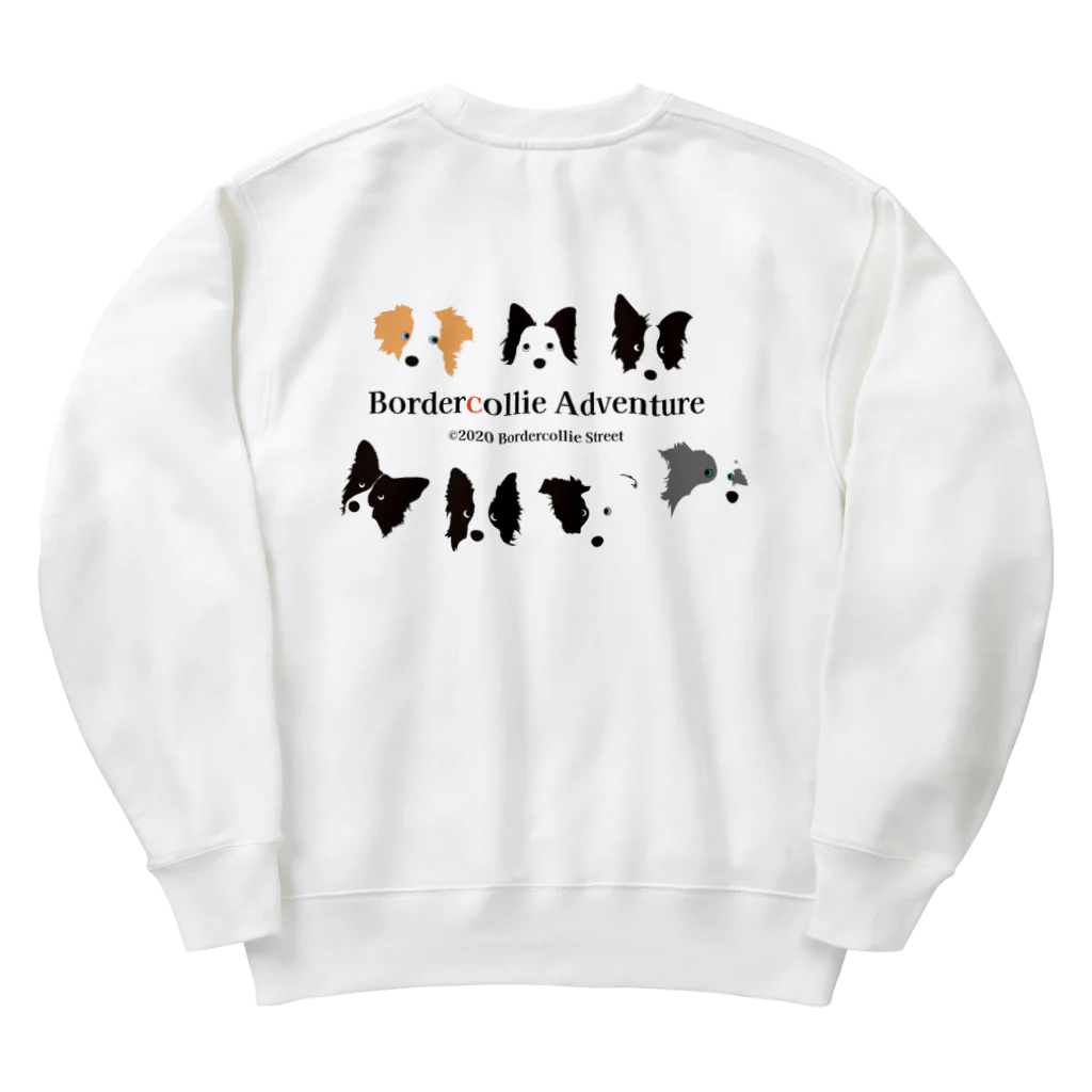 Bordercollie Streetの7 Border Collies-1 Heavyweight Crew Neck Sweatshirt