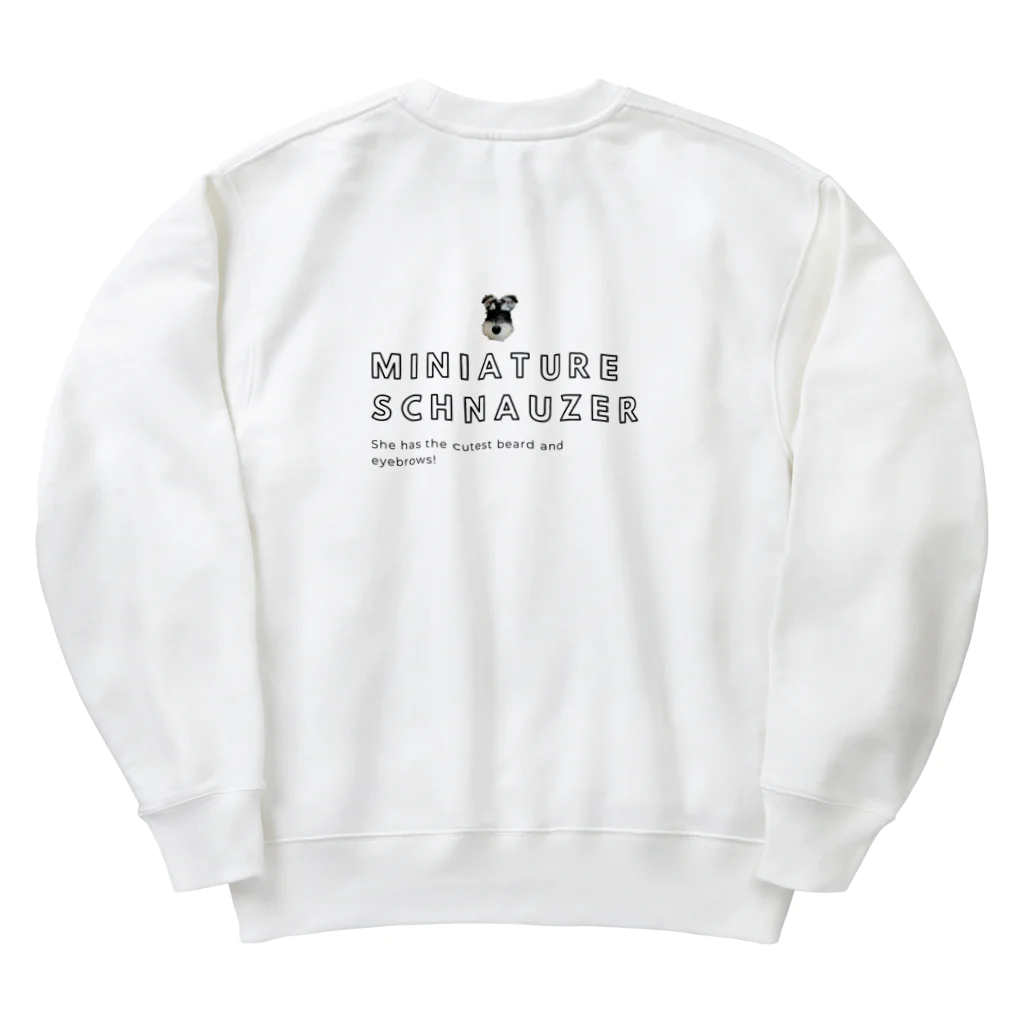 ミニチュアシュナウザー　B&Sのミニチュアシュナウザー　B&S シンプル Heavyweight Crew Neck Sweatshirt