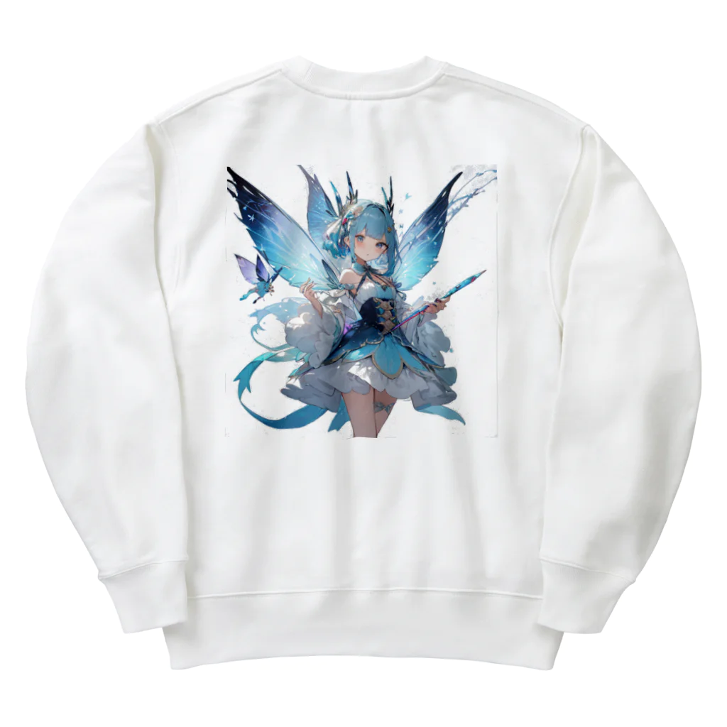 ロイ@イラストレーターHEXANFT販売美麗イラスト描きますの氷の妖精 Heavyweight Crew Neck Sweatshirt