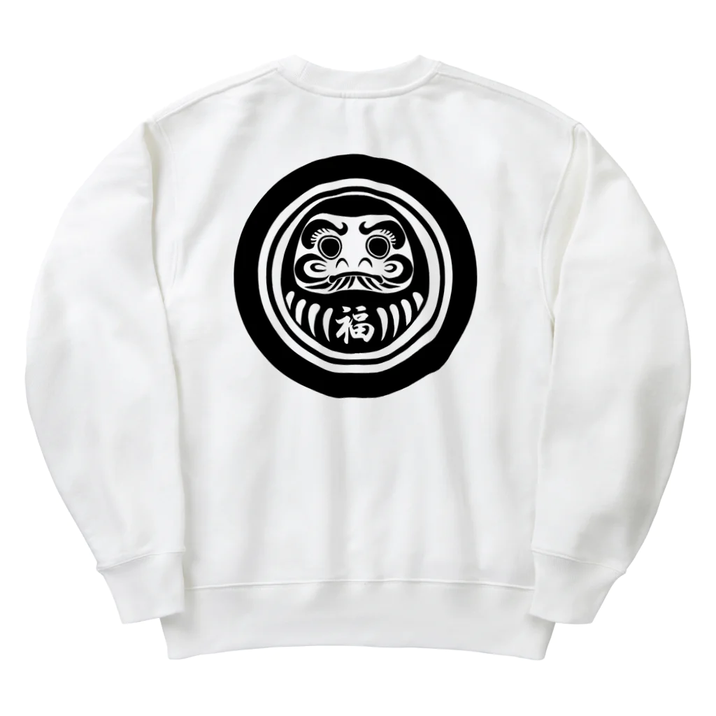 縁起物屋のだるま Heavyweight Crew Neck Sweatshirt