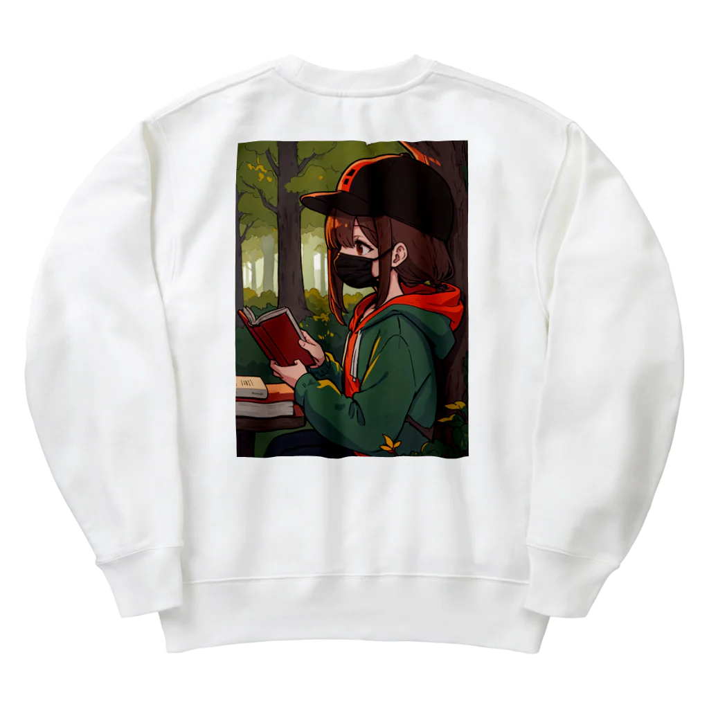 life_is_RPGの森の中の読書タイム Heavyweight Crew Neck Sweatshirt