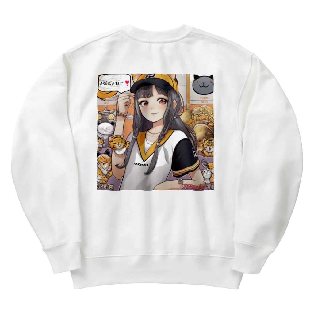 HARERUYA59の阪神タイガース　優勝　マスコット　トラ娘 Heavyweight Crew Neck Sweatshirt