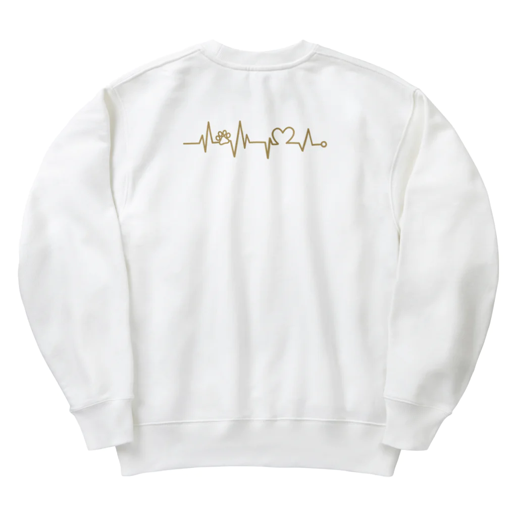 わんだーぱうだーの愛犬と一緒なら全てがよくなります！ Heavyweight Crew Neck Sweatshirt