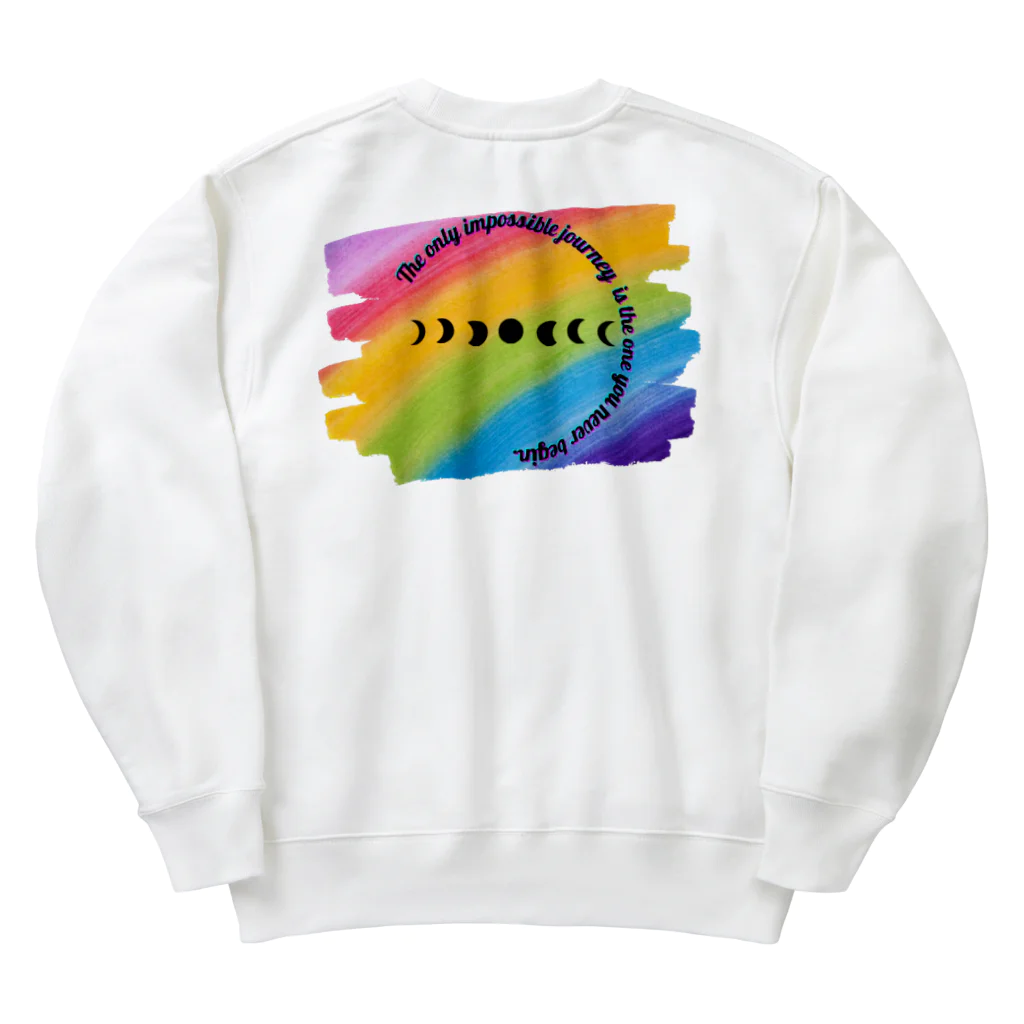  MIRACLE MOONの満ち欠ける月rainbow Heavyweight Crew Neck Sweatshirt