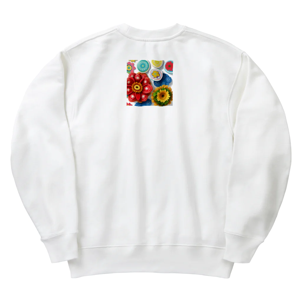 屋台 CLINICのフラワー3D風 Heavyweight Crew Neck Sweatshirt