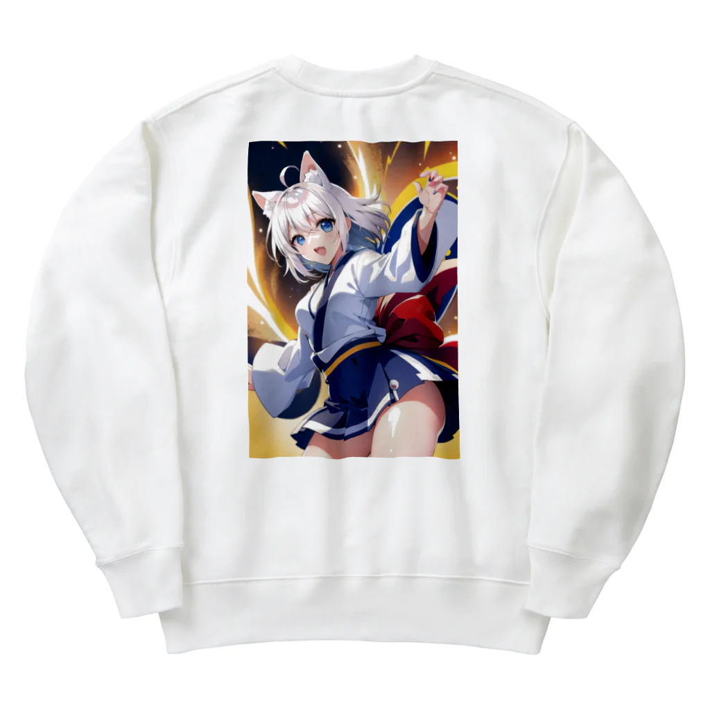 那須モバイル店のけもっ娘3 Heavyweight Crew Neck Sweatshirt