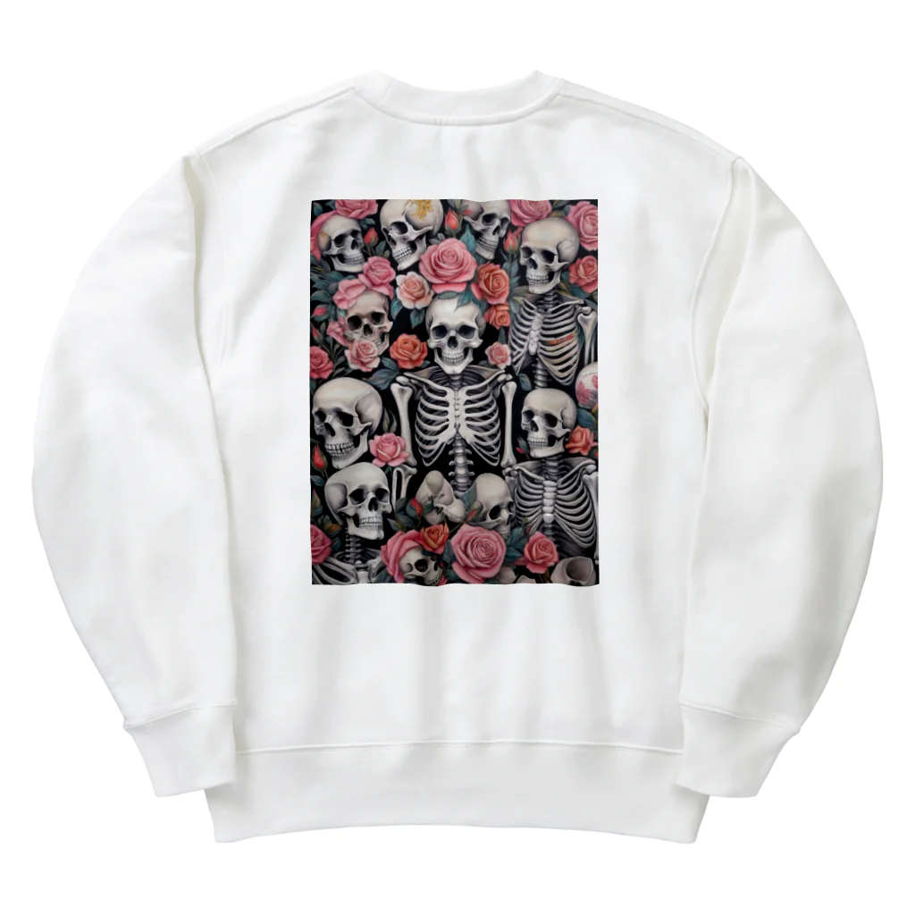 Skull sectionの薔薇とドクロ Heavyweight Crew Neck Sweatshirt