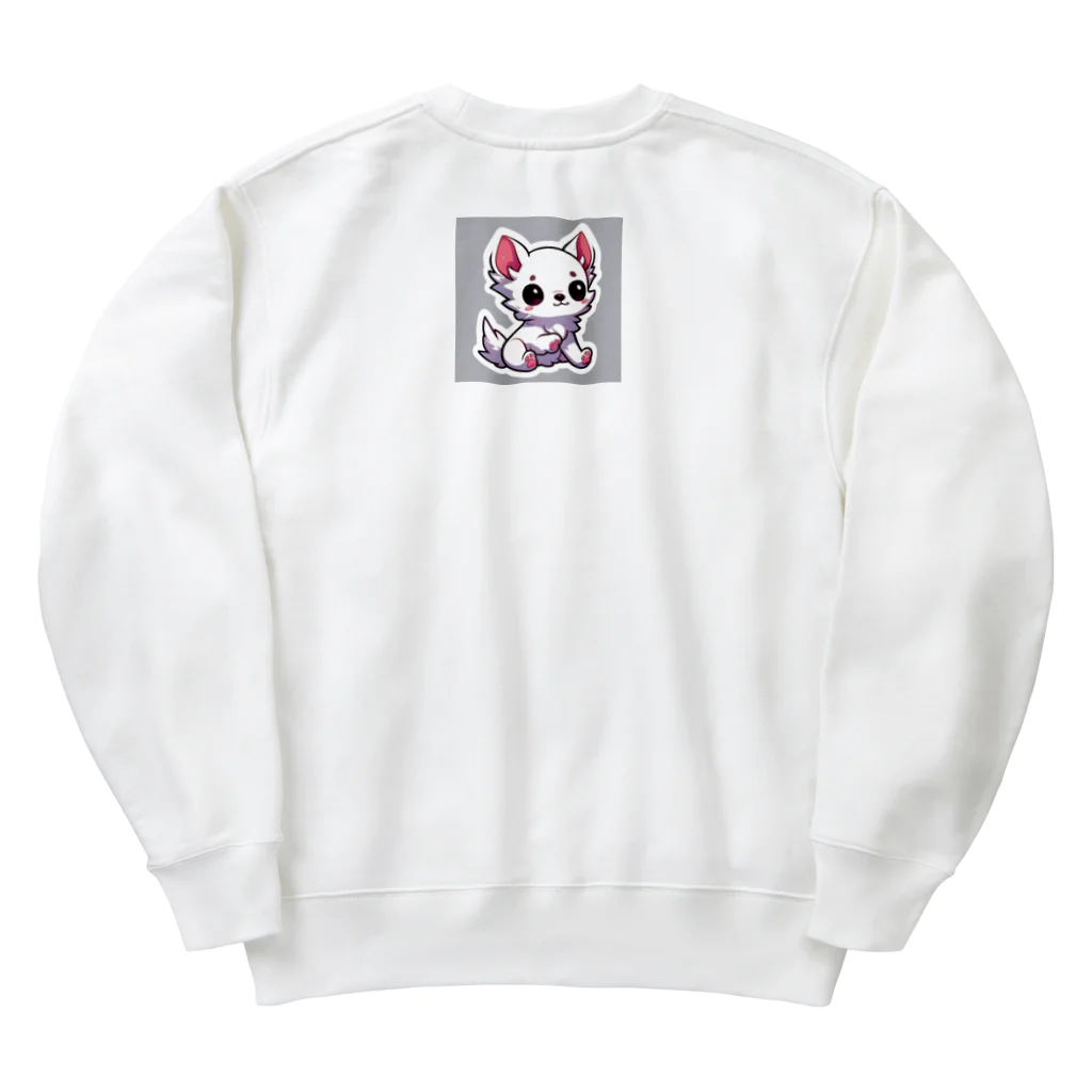 可愛いチワワグッズショップのホワイトチワワちゃん Heavyweight Crew Neck Sweatshirt