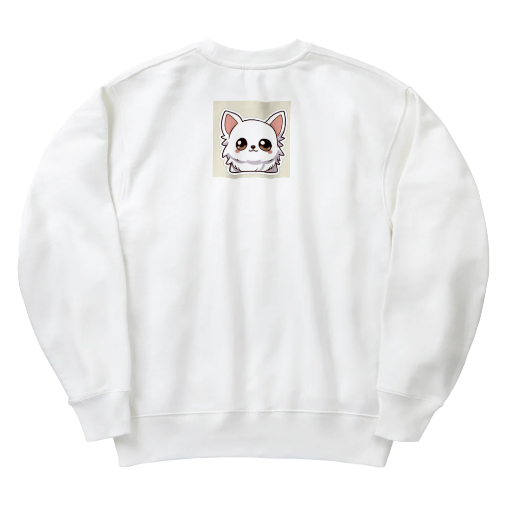 可愛いチワワグッズショップのホワイトチワワちゃん Heavyweight Crew Neck Sweatshirt